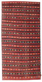 Kilim Semi-Antigo Turquia Tapete 166X335 Oriental Tecidos À Mão Vermelho Escuro/Castanho Escuro (Lã, Turquia)