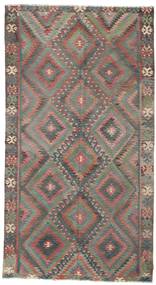 Kilim Semi-Antigo Turquia Tapete 188X342 Oriental Tecidos À Mão Castanho Claro/Cinza Escuro (Lã, Turquia)