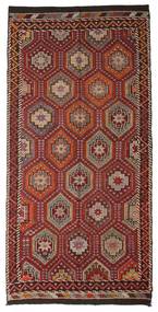 Kilim Semi-Antigo Turquia Tapete 167X341 Oriental Tecidos À Mão Vermelho Escuro/Castanho (Lã, Turquia)