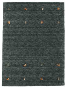 Gabbeh Loom Two Lines - Mörkgrå/Grön Matta 140X200 Modern Svart/Mörkgrå/Mörkgrön (Ull, Indien)