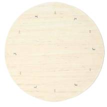 Gabbeh Loom Two Lines - Off White Rug Ø 200 Modern Round Beige/Light Pink (Wool, India)