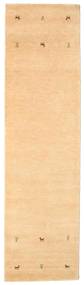 Gabbeh Loom Two Lines - Beige Matto 80X300 Moderni Käytävämatto Tummanbeige/Beige/Vaaleanruskea (Villa, Intia)