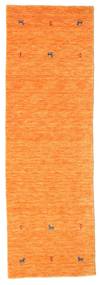 Gabbeh Loom Two Lines - Laranja Tapete 80X250 Moderno Tapete Passadeira Laranja (Lã, Índia)