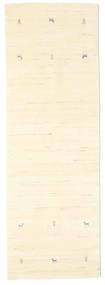 Gabbeh Loom Two Lines - Valkea Matto 80X250 Moderni Käytävämatto Beige/Valkoinen/Creme (Villa, Intia)