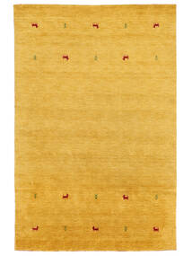 Gabbeh Loom Two Lines - Keltainen Matto 140X200 Moderni Oranssi (Villa, Intia)