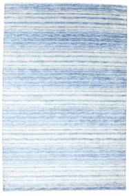 Bamboo Silk Handloom Rug 200X304 Authentic
 Modern Handknotted Light Blue/Light Grey/Beige ( India)