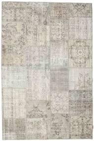 Patchwork Tapete 198X301 Moderno Feito A Mão Cinzento Claro/Bege Escuro (Lã, Turquia)