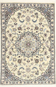 Nain 9La Covor 91X137 Orientale Lucrat Manual Bej/Gri Deschis (Lână/Mătase, Persia/Iran)