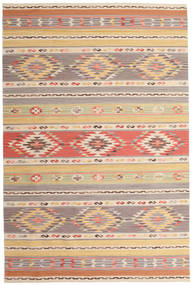 Kilim Nimrud Tappeto 190X290 Moderno Tessuto A Mano Grigio Chiaro/Beige Scuro (Lana, India)