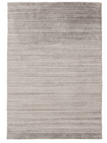 Bambu Seda Loom - Warm Cinzento Tapete 140X200 Moderno Branco/Creme/Cinzento Claro ( Índia)