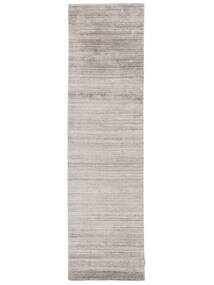 대나무 실크 Loom - Warm 회색 러그 80X300 모던 복도용 러너
 화이트/크림/라이트 그레이 ( 인도)
