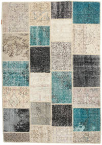 Patchwork 러그 140X202 정품
 모던 수제 라이트 브라운/라이트 그레이 (울, 터키)