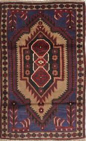 Beluch Tæppe 83X138 Ægte Orientalsk Håndknyttet Sort/Mørkerød (Uld, Afghanistan)
