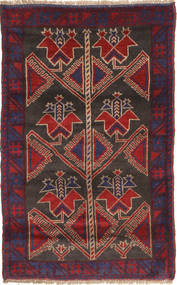 Baluch 러그 83X132 정품
 오리엔탈 수제 다크 퍼플/다크 브라운 (울, 아프가니스탄)