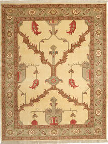 Tabriz 40 Raj Tapis 230X295 D'orient Fait Main Marron Clair/Marron/Beige Foncé (Laine/Soie, Perse/Iran)