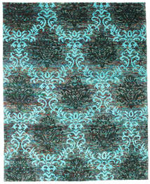 Kamala Rug 200X250 Authentic
 Modern Handknotted Dark Turquoise 
 (Silk, India)