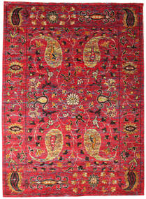 Vega Sari Silk Rug 240X340 Authentic
 Modern Handknotted Crimson Red/Dark Red (Silk, India)