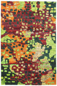 Davina Sari 실크 러그 190X290 정품
 모던 수제 다크 그레이/라이트 그린 (실크, 인도)