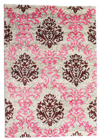 Jardine Tapete 140X200 Moderno Feito A Mão Luz Rosa/Vermelho Escuro (Seda, Índia)