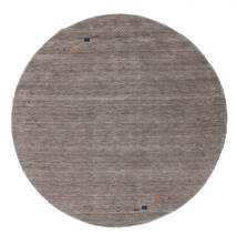 Gabbeh Loom Frame - Harmaa Matto Ø 200 Moderni Pyöreä Tummanharmaa/Vaaleanharmaa (Villa, Intia)