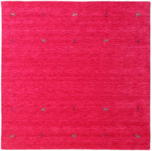 Gabbeh Loom Two Lines - Cerise Rug 200X200 Modern Square Pink/Crimson Red (Wool, India)
