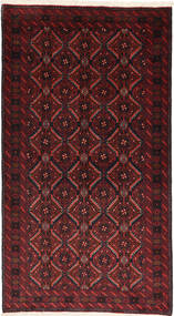 Baluch 러그 105X190 정품
 오리엔탈 수제 다크 레드/다크 브라운 (울, 페르시아/이란)