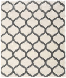 Tapete Berber Shaggy Illusia - Branco pérola / Cinzento CVD16114