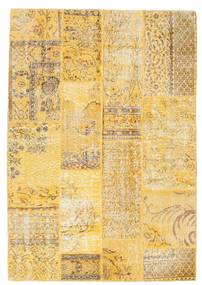 Patchwork Tappeto 140X202 Moderno Fatto A Mano Beige Scuro/Marrone Chiaro (Lana, Turchia)