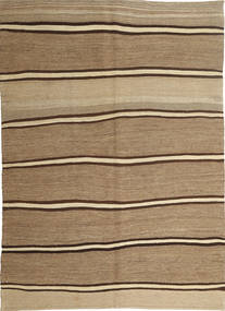 Kelim Moderni Matto 166X232 Moderni Käsinkudottu Vaaleanruskea/Tummanbeige (Villa, Persia/Iran)