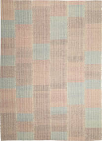 Kelim Moderni Matto 250X347 Moderni Käsinkudottu Vaaleanharmaa/Vaaleanruskea Isot (Villa, Persia/Iran)