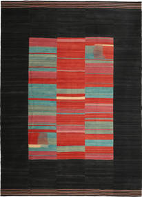 Kelim Moderni Matto 264X372 Moderni Käsinkudottu Musta/Ruoste Isot (Villa, Persia/Iran)