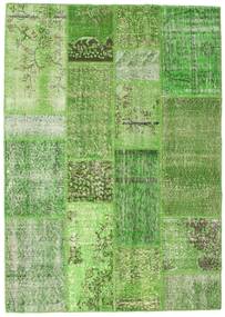 Patchwork Sag 141X198 Autentični
 Moderni Ručno Uzlan Svjetlozelena/Tamnozelena (Vuna, Turska)