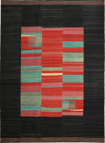 Kelim Moderni Matto 267X368 Moderni Käsinkudottu Musta/Ruoste Isot (Villa, Persia/Iran)