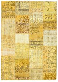 Patchwork Teppich
 160X231 Echter Moderner Handgeknüpfter Gelb/Dunkel Beige (Wolle, Türkei)