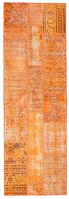 Patchwork Χαλι 82X251 Σύγχρονα Χειροποιητο Χαλι Διαδρομοσ Πορτοκαλί/Σκούρο Μπεζ (Μαλλί, Τουρκικά)