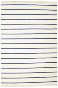 Dorri Stripe - Valkoinen/Sininen Matto 200X300 Moderni Käsinkudottu Beige/Vaaleanpunainen (Villa, Intia)