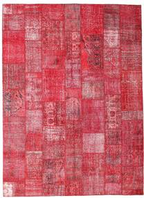 Patchwork Tapis 254X349 Moderne Fait Main Rouge/Rouille/Rouge/Rose Grand (Laine, Turquie)