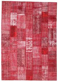 Patchwork Tapis 254X359 Moderne Fait Main Rouge/Rouille/Rouge/Rose Grand (Laine, Turquie)