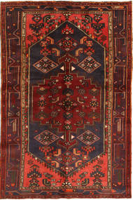 Hamadan Tapis 125X194 D'orient Fait Main Rouge Foncé/Noir (Laine, Perse/Iran)