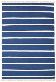 Dhurrie Stripe - Dark Blue Rug 140X200 Authentic
 Modern Handwoven Dark Blue/Blue (Wool, India)