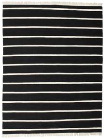 Dorri Stripe - Zwart/Wit Vloerkleed 200X250 Echt Modern Handgeweven Zwart (Wol, India)