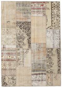 Patchwork Tapis 162X232 Moderne Fait Main Tapis Couloir Gris Clair/Beige (Laine, Turquie)