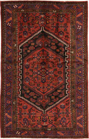 Hamadã Tapete 130X214 Oriental Feito A Mão Vermelho Escuro/Castanho Escuro (Lã, Pérsia/Irão)