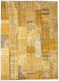 Patchwork Matta 272X373 Äkta Modern Handknuten Ljusbrun/Gul Stor (Ull, Turkiet)