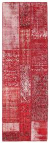 Patchwork Rug 84X252 Authentic
 Modern Handknotted Hallway Runner
 Crimson Red/Rust Red (Wool, Turkey)