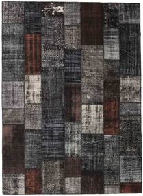 Patchwork 러그 251X348 정품
 모던 수제 블랙/다크 그레이 대형 (울, 터키)