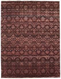 Damask Rug 234X308 Authentic
 Modern Handknotted Dark Red/Dark Brown ( India)
