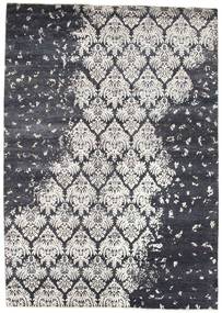 Damask Tapete 213X300 Moderno Feito A Mão Cinza Escuro/Cinzento Claro ( Índia)