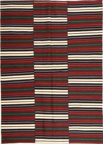 Kelim Moderní Koberec 170X240 Moderní Ruční Tkaní Černá/Tmavě Červená (Bavlna, Persie/Írán)