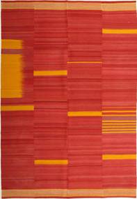 Kilim Modern Rug 213X313 Authentic
 Modern Handwoven Rust Red/Crimson Red (Wool, Persia/Iran)